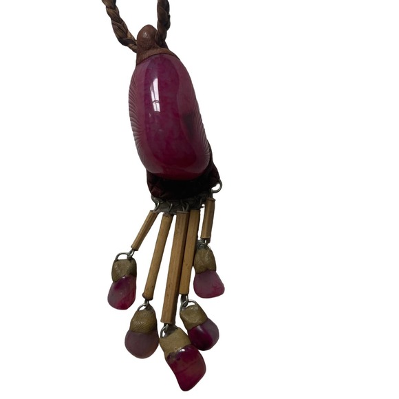 NWOT Fashion statement necklace - gorgeous pink rocks - Picture 3 of 6